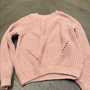 Women's Pink Crew Neck Sweater